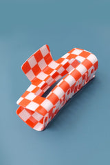 Checkered Jumbo Claw Clips