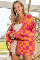 Need Me Checkered Cardigan