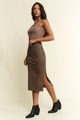 Zeplin Slit Midi Skirt