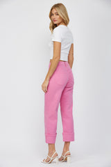 Mica Pink Cuff Jeans