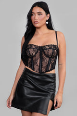 Averie Mesh Bustier Corset Top