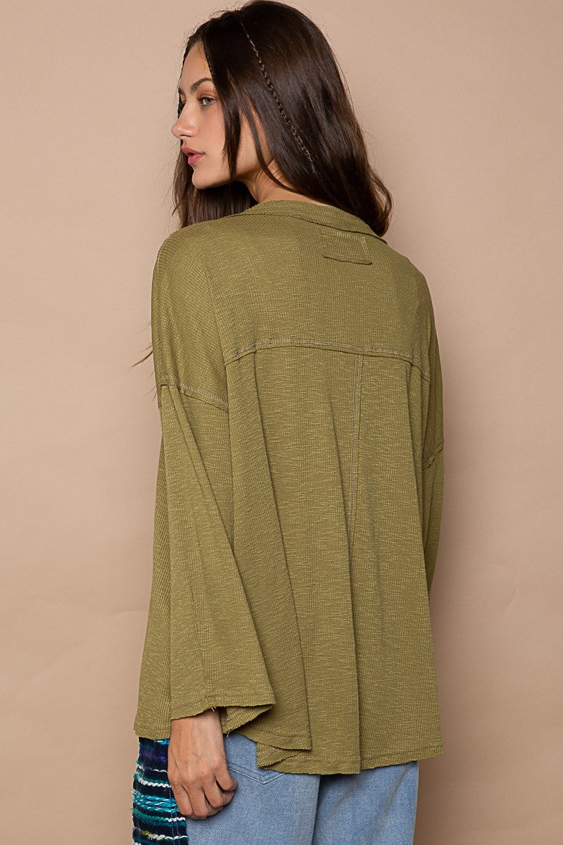 Olive Aria Long Sleeve Top