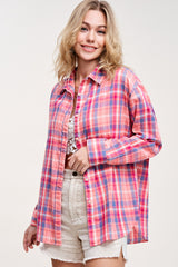 Harper Pink Plaid Flannel