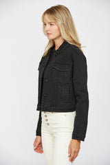 Mica Black Denim Jacket