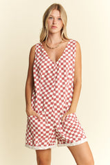 Cherry Cola Checkered Romper