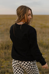 Checkered Meets Western Pullover