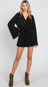 Black Satin Dream Romper