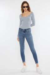 Kancan Mid Rise Ankle Skinny Jean
