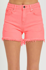 Risen Tummy Control Neon Coral Shorts