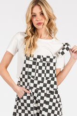 Race Day Checkered Short Overalls