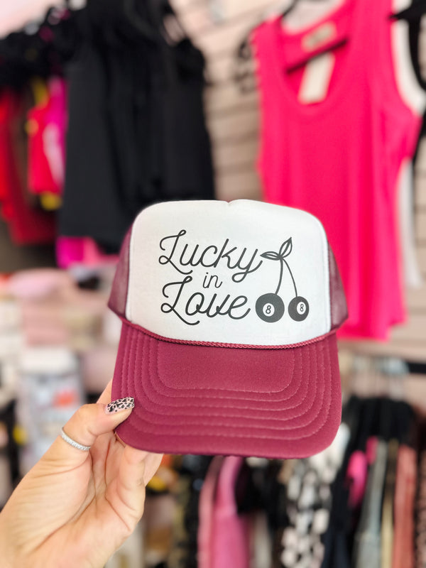 Lucky in Love Trucker Hat