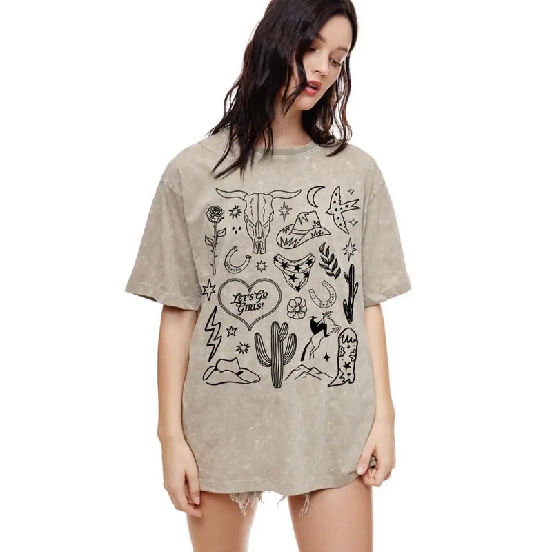 Western Doodle Graphic Tee