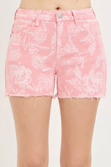 Risen Pink Floral Shorts