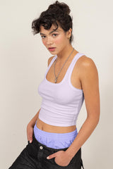 Lavender Fields Cropped Tank