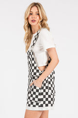 Race Day Checkered Short Overalls