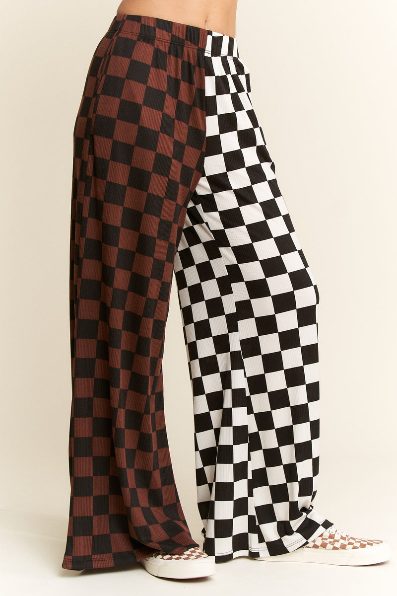 Split Decision Checkered Pants