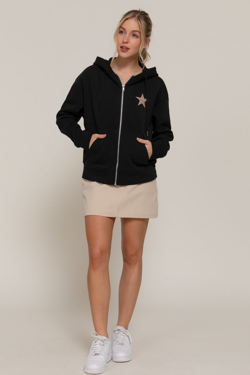 Mayra Black Leopard Jacket