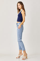 Risen Mid Rise Boyfriend Jeans