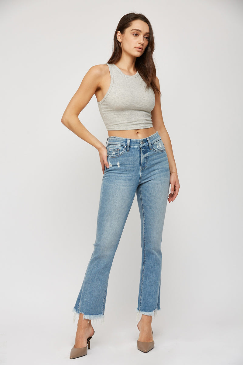 Mica Crop Flare Jeans