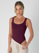 Ribbed Scoop Neck Bodysuits