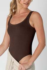 Ribbed Scoop Neck Bodysuits