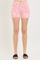 Risen Pink Floral Shorts