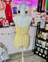 Mellow Yellow Polka Dot Romper