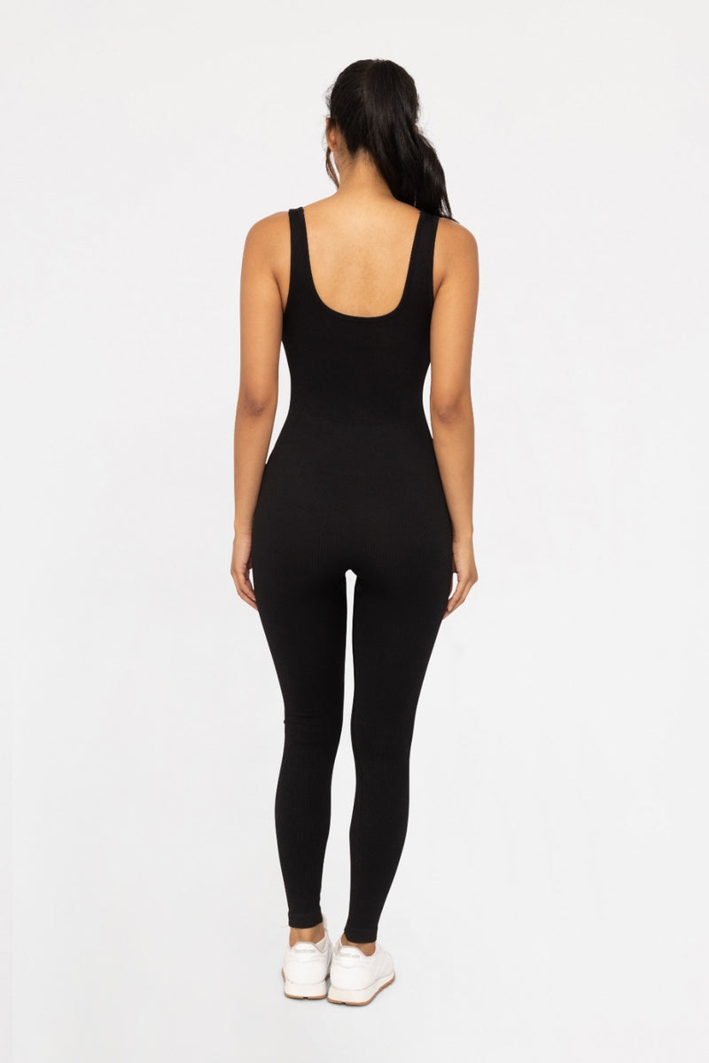 Midnight Ribbed Jumpsuit