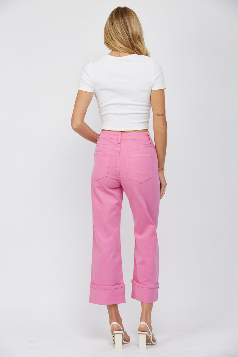 Mica Pink Cuff Jeans
