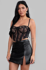 Averie Mesh Bustier Corset Top