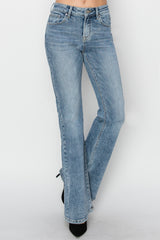 Risen Mid Rise Basic Flare Jeans