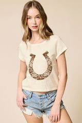 Floral Horseshoe Graphic Tee