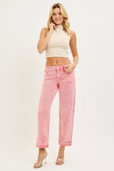 Risen Pink Star Jeans