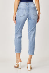 Risen Mid Rise Boyfriend Jeans