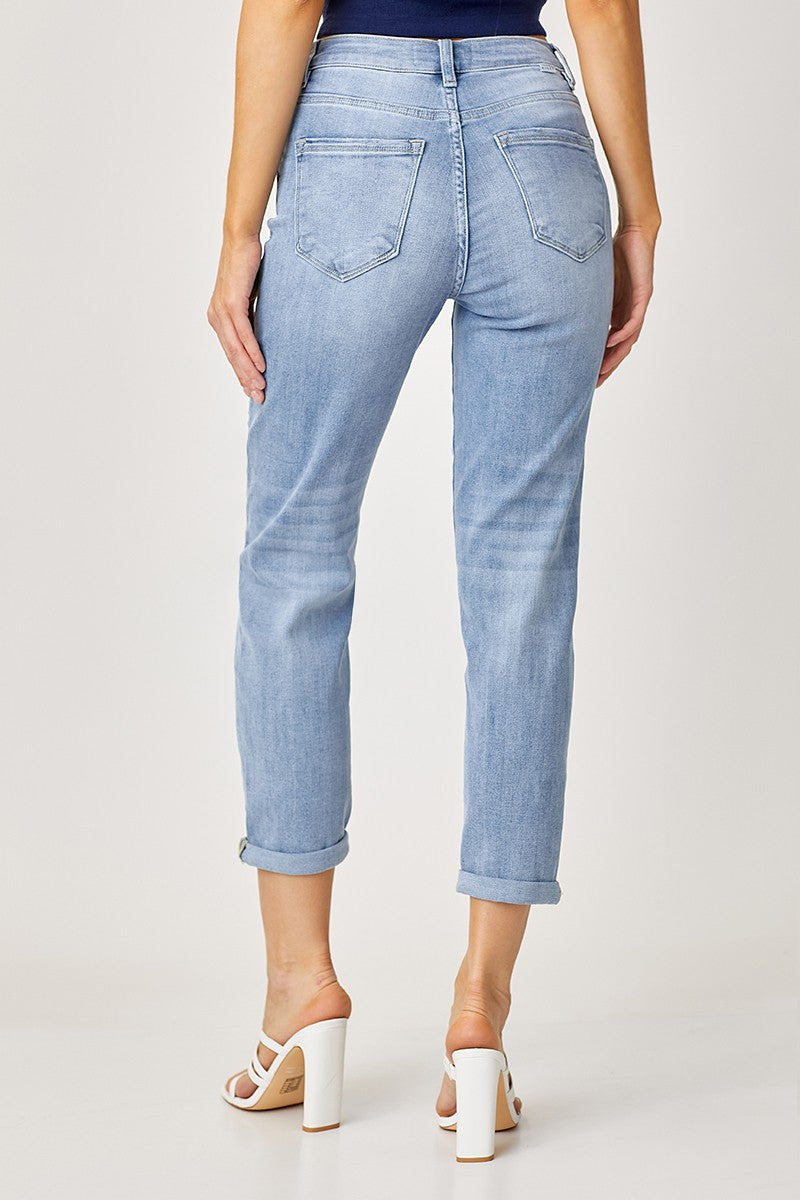 Risen Mid Rise Boyfriend Jeans