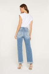 Mica Straight Leg Cuff Jeans