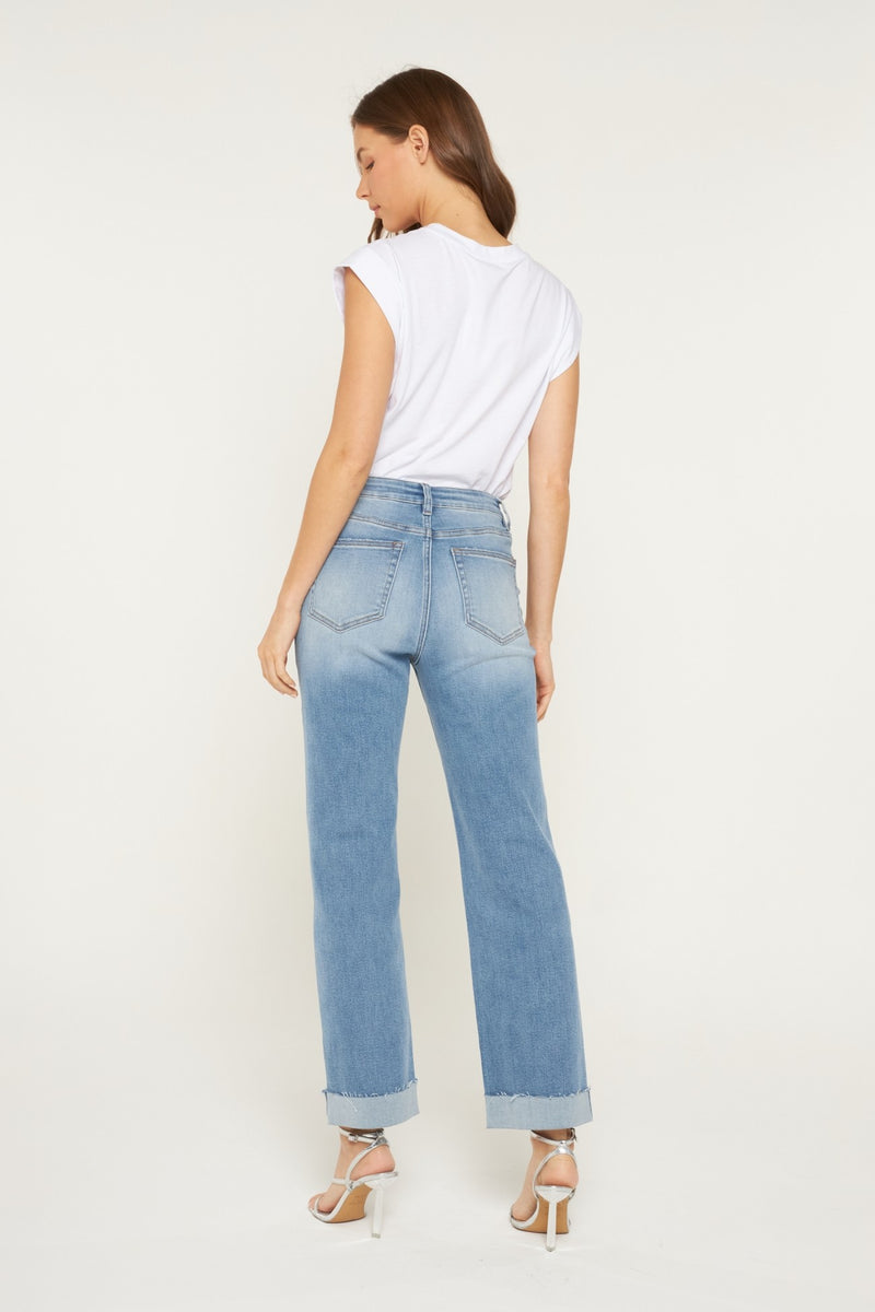 Mica Straight Leg Cuff Jeans