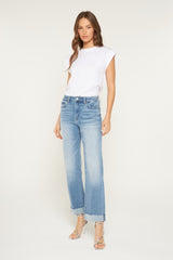 Mica Straight Leg Cuff Jeans