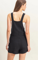 Georgia Black Gauze Shortalls