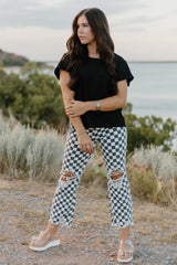 Race Day Checkered Jeans