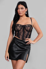 Averie Mesh Bustier Corset Top