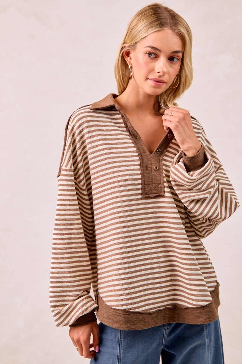 Teddy Striped Long Sleeve