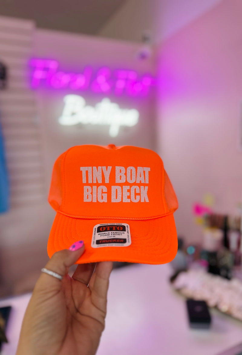 Tiny Boat Big Deck Trucker Hat