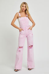 Risen Pink Overalls