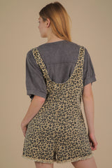 Leopard Tie Strap Romper