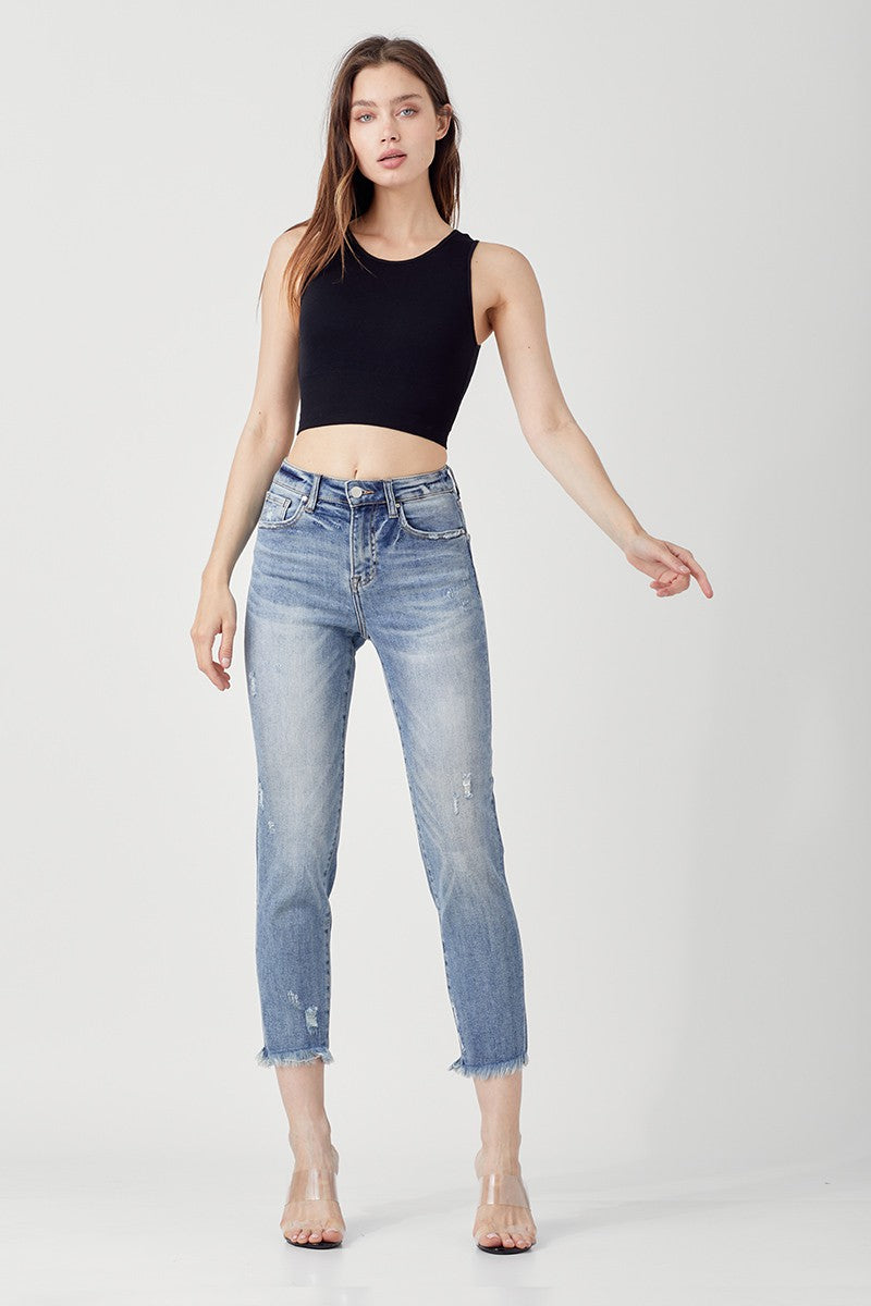 Risen Crop Skinny Jeans
