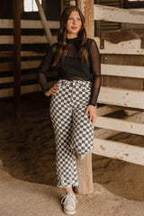 Moto Checkered Pants