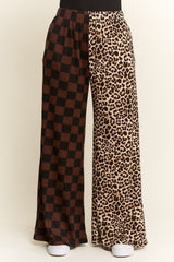 Split Decision Leopard Checkered Pants