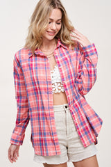 Harper Pink Plaid Flannel