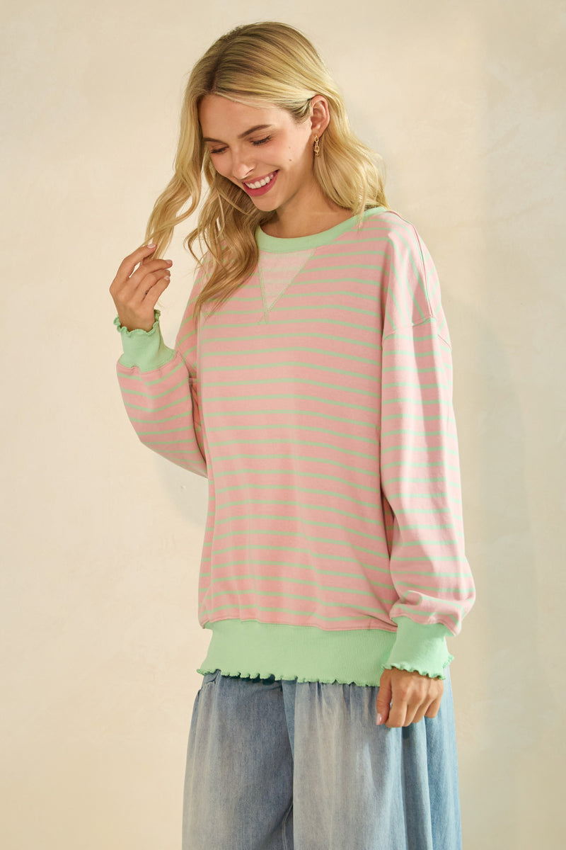 Preston Striped Knit Top